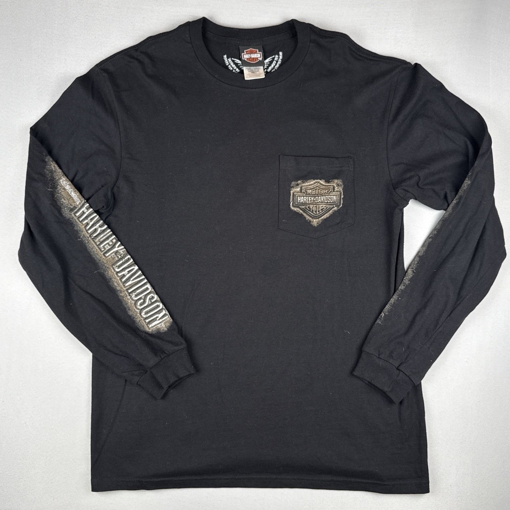 Harley Davidson Long Sleeve T Shirt Mackinac Island Michigan 45th Zip L